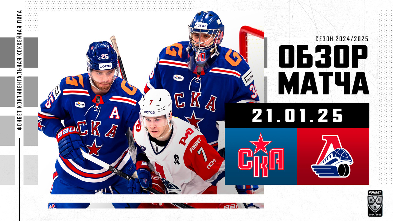 СКА – Локомотив I 21.1.2025 I Обзор матча Фонбет Чемпионата КХЛ